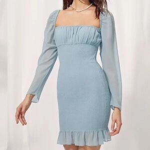 ARITZIA WILFRED BALLAD DRESS, BLUE, XS